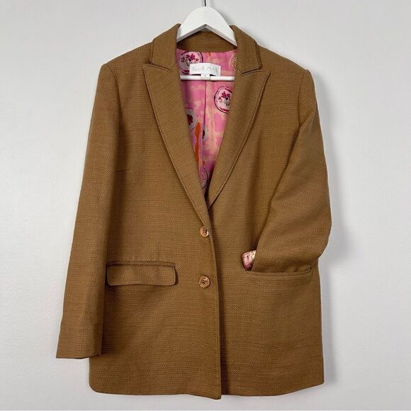 Ellie Mae Karter Cotton Blazer BURNT COCONUT - Picture 5 of 14